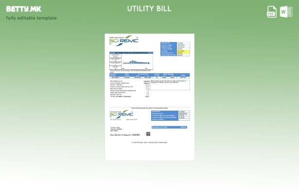 Модерен стил на САД Индијана SCI REMC шаблон за комунални сметки